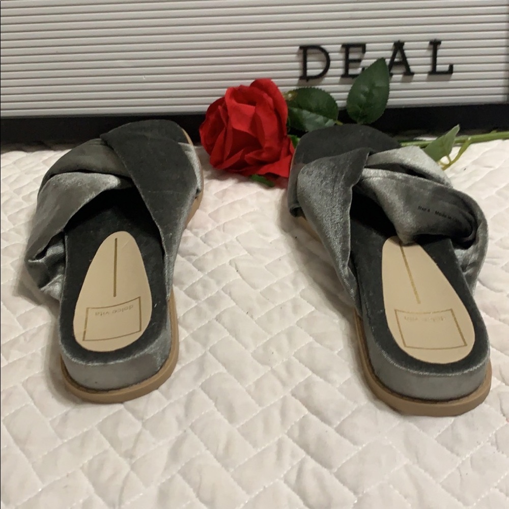 NWT Dolce Vita Golda Knotted Velvet Slipper (Seamoss).Be Summer ready with this. - Picture 9 of 9